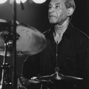 Max Roach Print, a photograph of the jazz drummer in performance