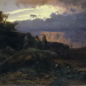 La tumba megalítica, 1847. Creador: Arnold Bocklin. La tumba megalítica, 1847. Creador: Arnold Bocklin.