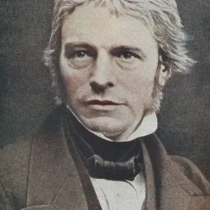 Michael Faraday Print, Mid 19th Century Michael Faraday Print, Mid 19th Century