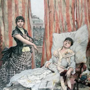 Morphiamania Print, 1891 Lithograph Morphiamania Print, 1891 Lithograph