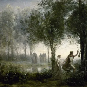 Orpheus führt Eurynome aus dem Unterweltreich, 1861. Künstler: Corot, Jean-Baptiste Camille (1796-1875)