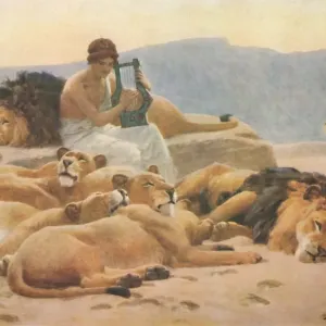 Orfeo y su Lira, finales del siglo XIX-principios del siglo XX, (1914). Creador: John Charles Dollman.