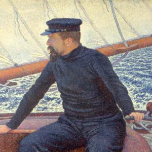 Paul Signac on his Boat Print, Theo van Rysselberghe Paul Signac on his Boat Print, Theo van Rysselberghe