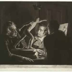 Three Persons Viewing the Gladiator Print, 1769 Three Persons Viewing the Gladiator Print, 1769