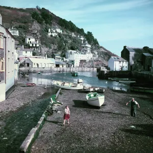 Polperro Harbour Print, Cornwall Polperro Harbour Print, Cornwall