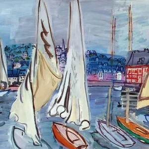 Yates de vela en Trouville, c1936. Creador: Raoul Dufy