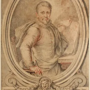 Porträt von Agostino Carracci (1557-1602). Ersteller: Maratta, Carlo (1625-1713) Porträt von Agostino Carracci (1557-1602). Ersteller: Maratta, Carlo (1625-1713)