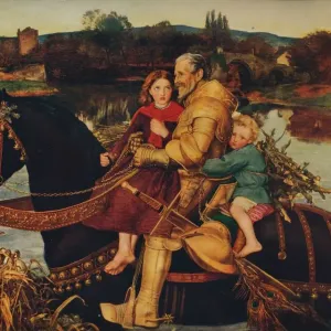 Sir Isumbras at the Ford, 1857 Print by John Everett Millais