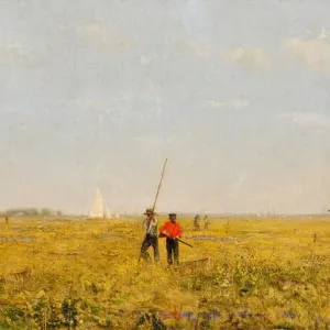 Pushing for Rail, 1874 Print by Thomas Eakins Pushing for Rail, 1874 Print by Thomas Eakins