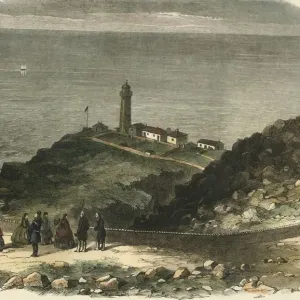Queen Victoria Visiting South Stack Lighthouse Print, 1853 Queen Victoria Visiting South Stack Lighthouse Print, 1853