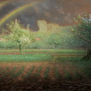 Die Regenbogen, 1873. Schöpfer: Millet, Jean-François (1814-1875) Die Regenbogen, 1873. Schöpfer: Millet, Jean-François (1814-1875)
