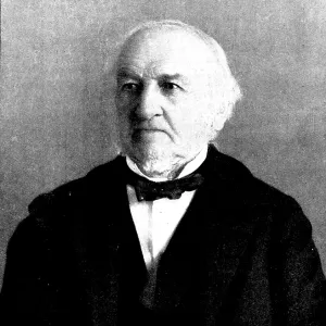 Print of a portrait photograph of W.E. Gladstone in formal attire, 1898 Print of a portrait photograph of W.E. Gladstone in formal attire, 1898