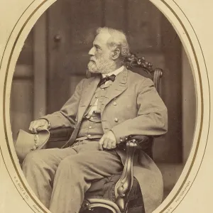 Print of Robert E. Lee in a dignified pose, April 16, 1865 photograph print Print of Robert E. Lee in a dignified pose, April 16, 1865 photograph print