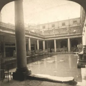 Roman Baths, Bath, England Print, 1900 Roman Baths, Bath, England Print, 1900
