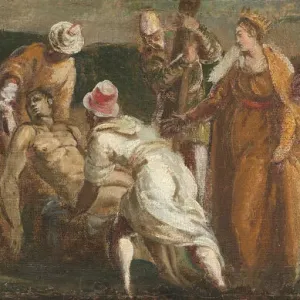 Jacopo Tintoretto's Saint Helen Testing the True Cross Print, c. 1545 Jacopo Tintoretto's Saint Helen Testing the True Cross Print, c. 1545