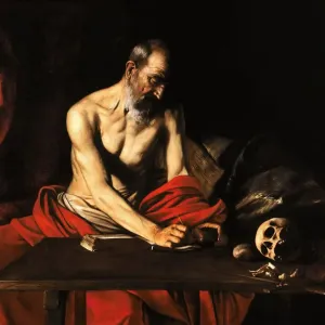 Saint Jerome in his Cell Print, 1608, Valletta, Malta Saint Jerome in his Cell Print, 1608, Valletta, Malta