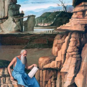 Saint Jerome in a Landscape Print, 1480-1485 Saint Jerome in a Landscape Print, 1480-1485