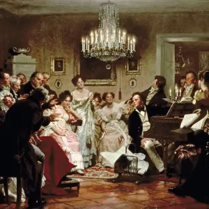 Schubertiade Print, Vienna Museum Collection 1896