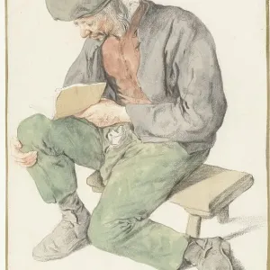 Print of a Man Reading, 1690-1700