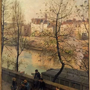 The Seine, at Quai Bourbon, 4th arrondissement, 1887 Print