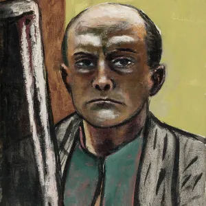 Selbstdarstellung in Oliven- und Braun, 1945. Künstler: Max Beckmann Selbstdarstellung in Oliven- und Braun, 1945. Künstler: Max Beckmann