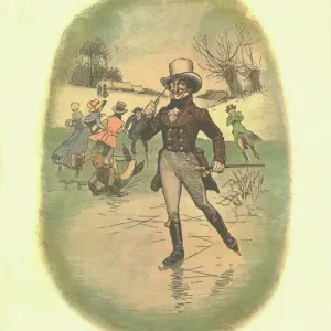 Patinaje, 1820, c1910. Creador: Tom Browne. Patinaje, 1820, c1910. Creador: Tom Browne.