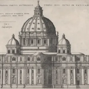 16th Century St. Peter's Speculum Romanae Magnificentiae Print