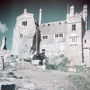 St Michael's Mount Print, c1955 St Michael's Mount Print, c1955