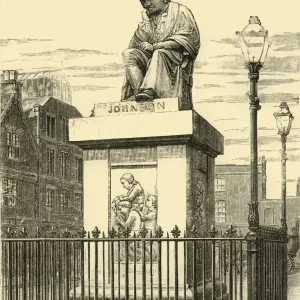 Print of Dr Samuel Johnson, Grade II listed statue Print of Dr Samuel Johnson, Grade II listed statue