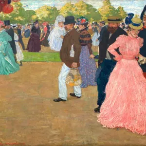 Sonntagsstrolz im Bois de Boulogne. Künstler: Evenepoel, Henri Jacques Edouard (1872-1899) Sonntagsstrolz im Bois de Boulogne. Künstler: Evenepoel, Henri Jacques Edouard (1872-1899)