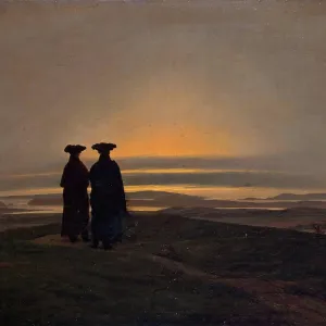 Caspar David Friedrich's Print of a Sunset Landscape Caspar David Friedrich's Print of a Sunset Landscape