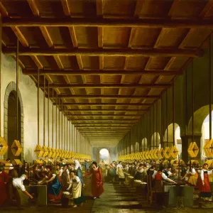 Heritage Images Print: Textile Mill in Bergamo, 19th Century Heritage Images Print: Textile Mill in Bergamo, 19th Century