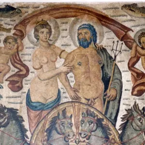 Triumph of Neptune and Amphitrite Print, Roman Mosaic Triumph of Neptune and Amphitrite Print, Roman Mosaic
