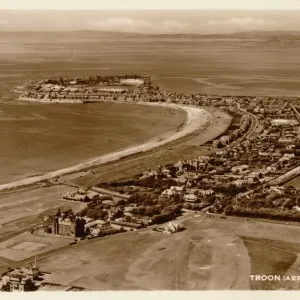 Aerial View of Troon, c1930 Print, Scotland Aerial View of Troon, c1930 Print, Scotland