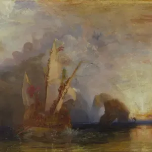 Print of Ulysses deriding Polyphemus, a scene from Homer's Odyssey Print of Ulysses deriding Polyphemus, a scene from Homer's Odyssey