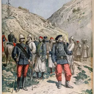 Print of French military uniforms in Madagascar, 1895 Print of French military uniforms in Madagascar, 1895