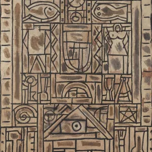 Universelle symmetrische Komposition in Schwarz und Weiß, 1931. Schöpfer: Torres-Garcia, Joaquín (1874-1949) Universelle symmetrische Komposition in Schwarz und Weiß, 1931. Schöpfer: Torres-Garcia, Joaquín (1874-1949)