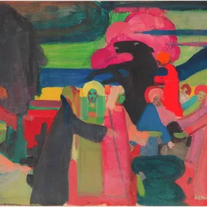 Ohne Titel, um 1909. Künstler: Kandinsky, Wassily Wassiljewitsch (1866-1944) Ohne Titel, um 1909. Künstler: Kandinsky, Wassily Wassiljewitsch (1866-1944)