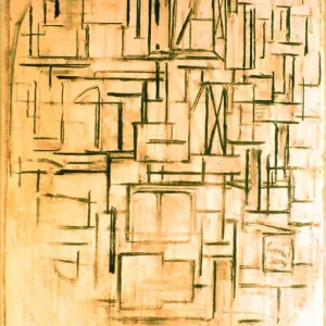 Piet Mondrian's Untitled Oval Composition 1914 Print Piet Mondrian's Untitled Oval Composition 1914 Print
