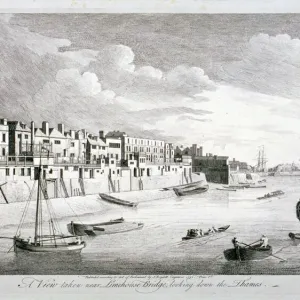 View near Limehouse Bridge, London Print, 1751 View near Limehouse Bridge, London Print, 1751