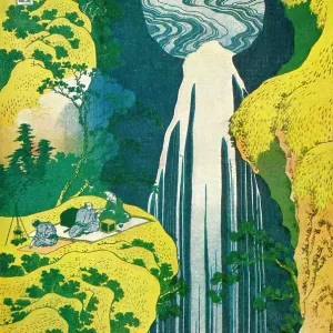 Hokusai's The Waterfall of Amida Print, c1832 (1925) Hokusai's The Waterfall of Amida Print, c1832 (1925)
