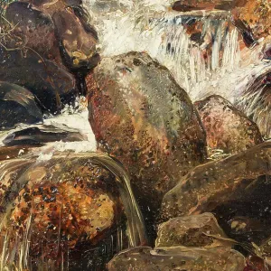 Wasserfällenstudie, Eggedal, Ende des 19.Jahrhunderts. Ersteller: Ernst Josephson Wasserfällenstudie, Eggedal, Ende des 19.Jahrhunderts. Ersteller: Ernst Josephson