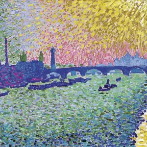 Print of Waterloo Bridge in London Print of Waterloo Bridge in London