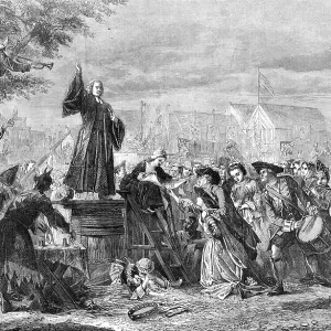 Whitefield Preaching in Moorfields, 1742 Print Whitefield Preaching in Moorfields, 1742 Print