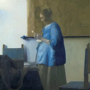 Jan Vermeer's Woman Reading a Letter, c.1663 Print Jan Vermeer's Woman Reading a Letter, c.1663 Print