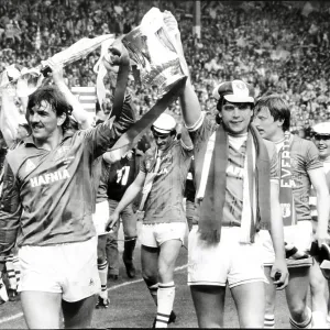 Neville Southall and Graeme Sharp FA Cup Print 1984