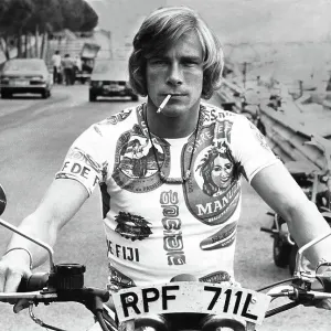James Hunt Motorcycle Print