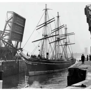 The Cutty Sark Print: 1951 Towed into Millwall Docks The Cutty Sark Print: 1951 Towed into Millwall Docks