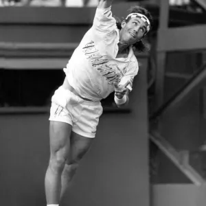Pat Cash Wimbledon Tennis Print 1988 Pat Cash Wimbledon Tennis Print 1988