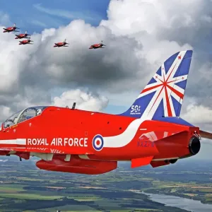 RAF Red Arrows Print: Red 6 in Transit RAF Red Arrows Print: Red 6 in Transit